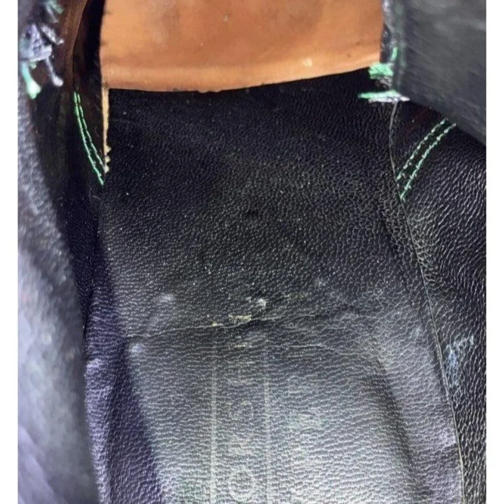 Vintage Florsheim Imperial 92142 Black‎ Leather Dress Drake Boots Size 7.eee USA